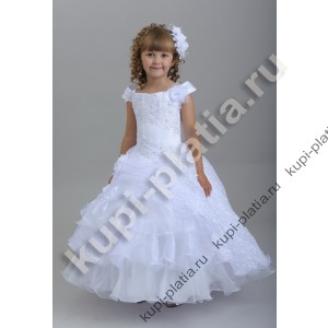 Платье для девочки Любаша белое