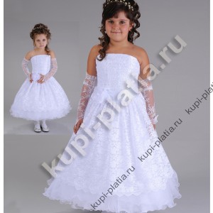 Платье для девочки Папилио белое