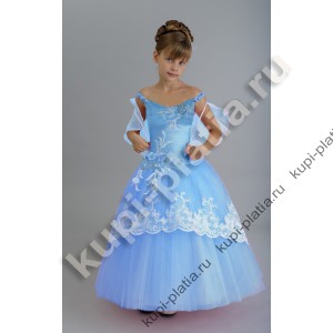 Платье для девочки Рафаэлло голубое
