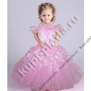 Платье для девочки Веерок розовое