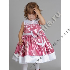Детское Платье Пупс лида бант розовое