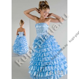 Платье для девочки 12-135 елка голубая 2012
