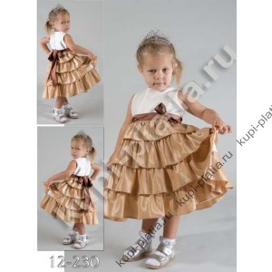 Платье для девочки Пупс шоколадный волан 2012-230