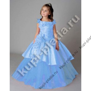 Платье для девочки Таня бант голубое