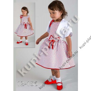 Платье для девочки Красная горошина пупс 2012
