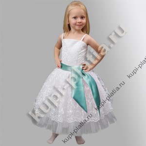 Платье для девочки 2013 Анжелика кружево белое