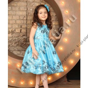 Платье для девочки Розалия-3 голубой