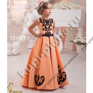 Платье для девочки Апельсинка с черным шлейф