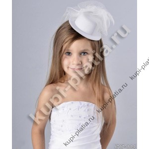 Платье для девочки Заколка Белая Шляпка