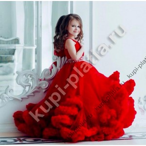 Платье для девочки Красное платье Безе-2