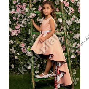 Детское Платье длинное атласное шлейф