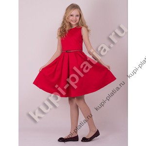 Платье для девочки Нарядное красное Калинка