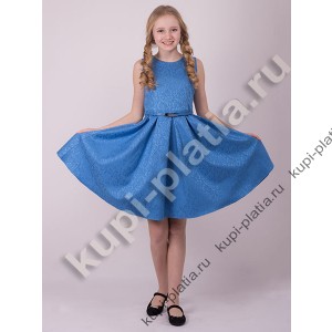 Платье для девочки Нарядное голубое Калинка