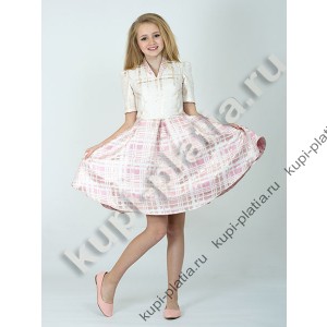 Платье для девочек в стиле Ретро розовое