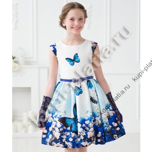 Платье для девочки Летнее платье Веснушка синий