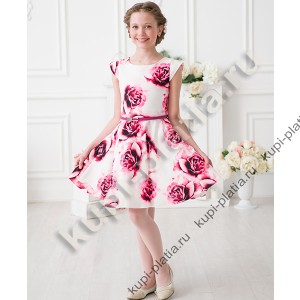 Платье для девочки летнее платье Поляна роз