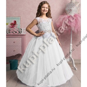 Платье для девочек для Девочки на выпускной белое
