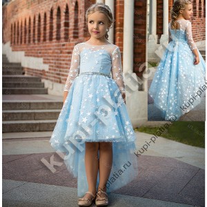 Детское Платье нарядное для девочки Звездочка шлейф