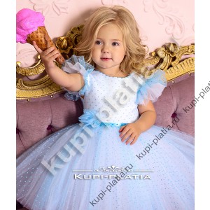 Платье для девочки голубое детское Куколка