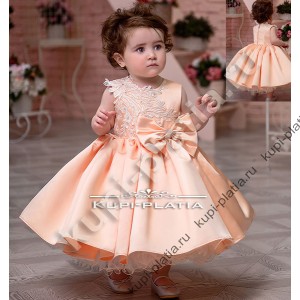 Платье для девочки нарядное детское Пупс персик