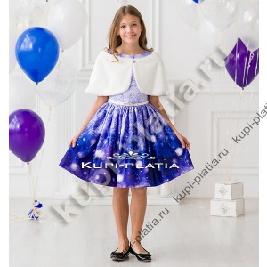 Платье для девочки Новогоднее Морозко фиолет