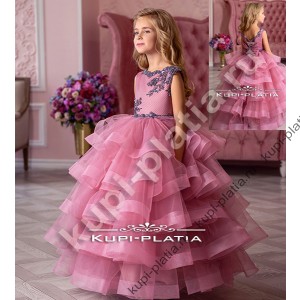 Детское Платье нарядное бальное Брусничка