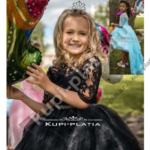 Детское Платье нарядное черное Подружки