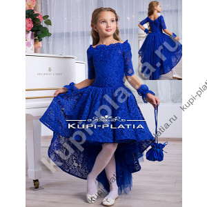 Платье для девочек на выпускной Джайв синий