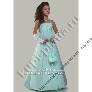 Платье для девочки на выпускной Ростова шифон бирюза
