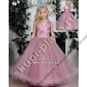 Платье для девочки пышное праздничное Пион роз