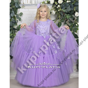 Платье для девочек пышное нарядное бабочки люкс