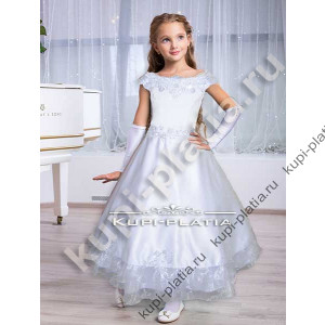 Платье для девочек коктейльное 6-ка белое
