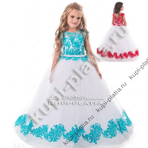 Платье для девочек Новогоднее Снегурочка Вензель