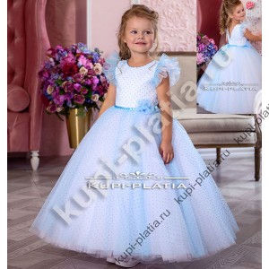 Платье для девочки голубое праздничное Мальвина