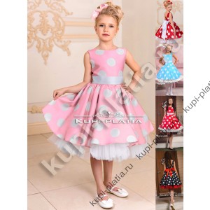 Платье для девочки розовый горох Стиляги