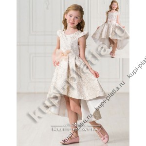 Платье для девочек детское Барышня шлейф зол-персик